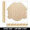 Dwarf Female Character Face Unfinished Wood Shape Piece Cutout for DIY Craft Projects